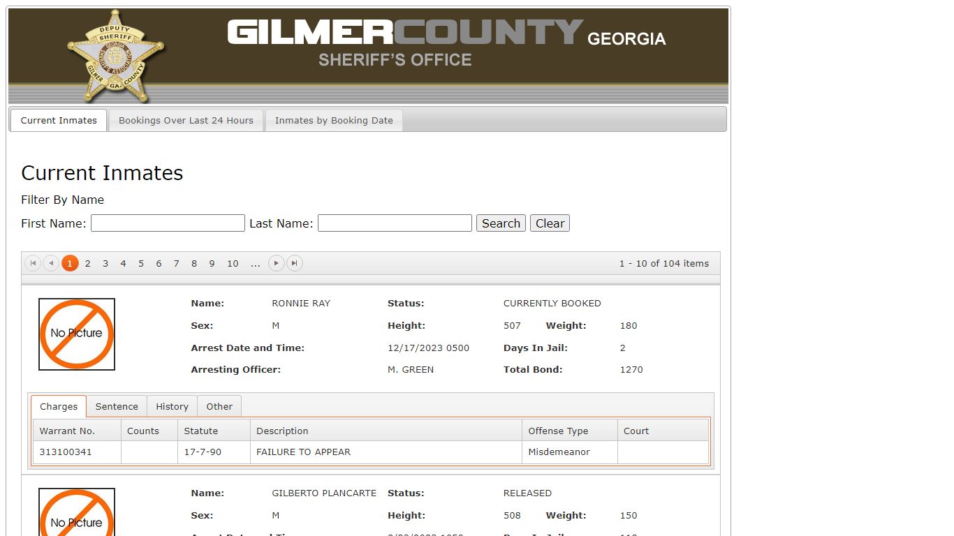 Inmate Information