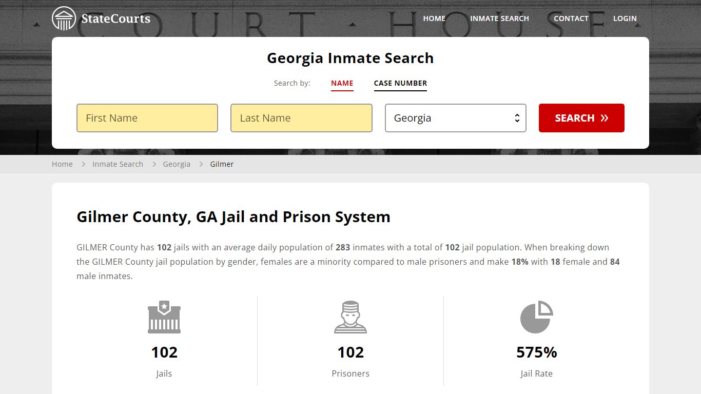 Gilmer County, GA Inmate Search - StateCourts